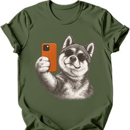 Akita Selfie Dog T Shirt Gift For Dog Lover