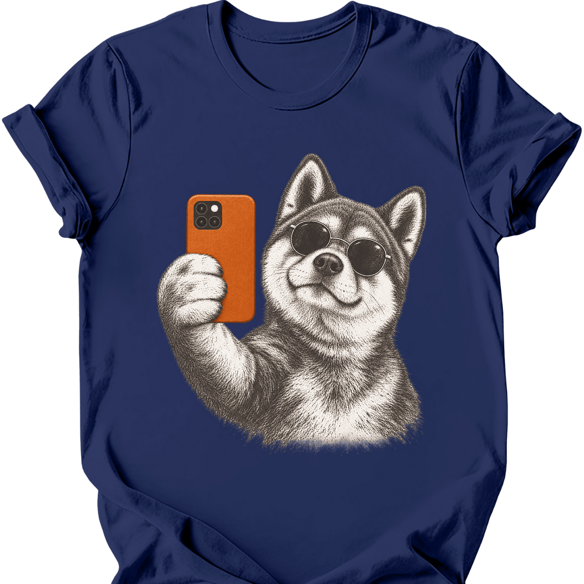 Akita Selfie Dog T Shirt Gift For Dog Lover