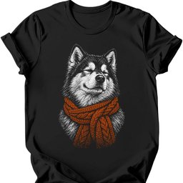 Alaskan Malamute Winter Dog T Shirt Gift For Dog Lover