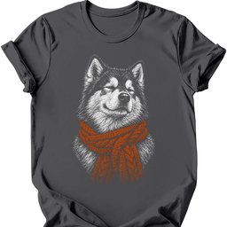 Alaskan Malamute Winter Dog T Shirt Gift For Dog Lover