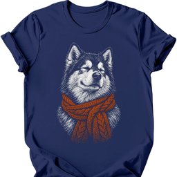 Alaskan Malamute Winter Dog T Shirt Gift For Dog Lover