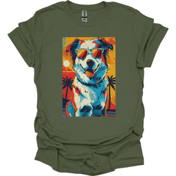 Australian Shepherd Summer Dog T Shirt Gift For Dog Lover