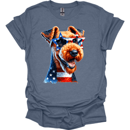 Airedale Patriot Series T Shirt Gift For Dog Lover