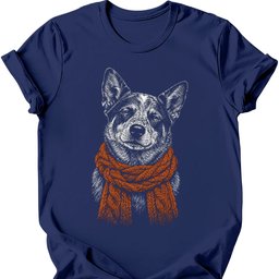 Australian Cattle Dog Winter Dog T Shirt Gift For Dog Lover