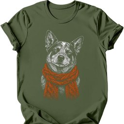 Australian Cattle Dog Winter Dog T Shirt Gift For Dog Lover