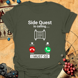 Side Quest Calling Tee Gift For Tabletop Gamer