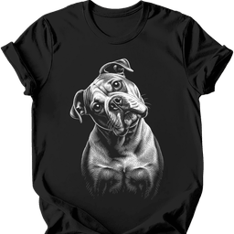 American Bulldog Tilted Dog T Shirt Gift For Dog Lover