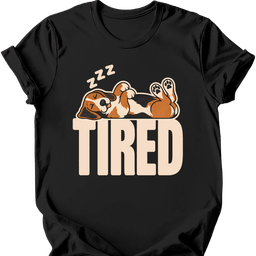 American Foxhound Tired Dog T Shirt Gift For Dog Lover