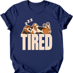 American Foxhound Tired Dog T Shirt Gift For Dog Lover