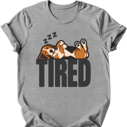 American Foxhound Tired Dog T Shirt Gift For Dog Lover