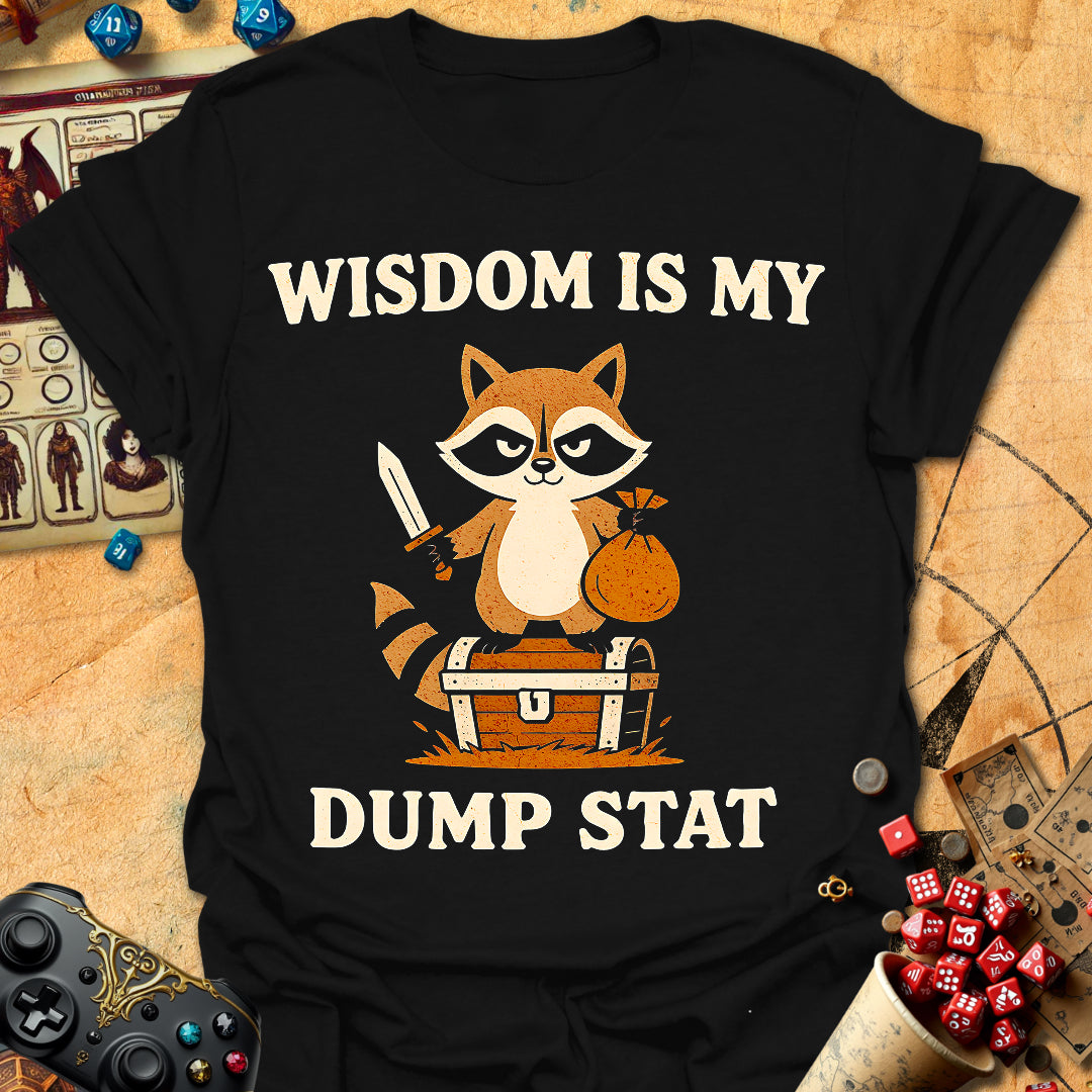 Wisdom Dump Stat Tee Gift For Tabletop Gamer