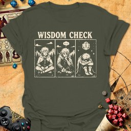 Wisdom Check Tee Gift For Tabletop Gamer