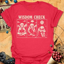 Wisdom Check Tee Gift For Tabletop Gamer
