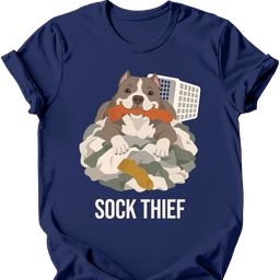 American Bully Sock Thief T Shirt Gift For Dog Lover
