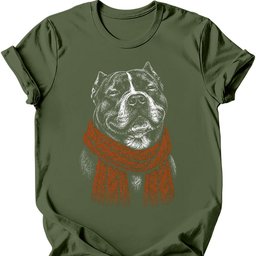 American Bully Winter Dog T Shirt Gift For Dog Lover