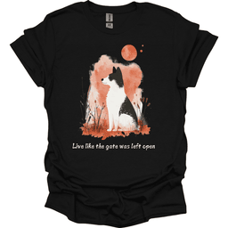 Akita Live Like The Gate Was Left Open T Shirt Gift For Dog Lover