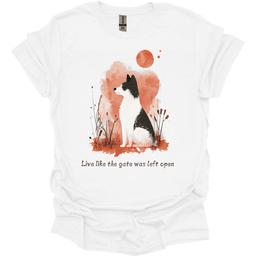 Akita Live Like The Gate Was Left Open T Shirt Gift For Dog Lover