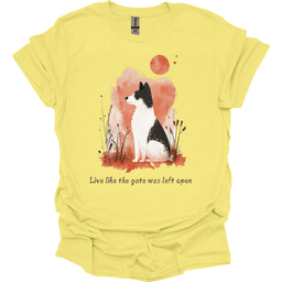 Akita Live Like The Gate Was Left Open T Shirt Gift For Dog Lover