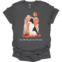 Akita Live Like The Gate Was Left Open T Shirt Gift For Dog Lover