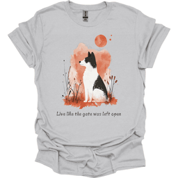 Akita Live Like The Gate Was Left Open T Shirt Gift For Dog Lover