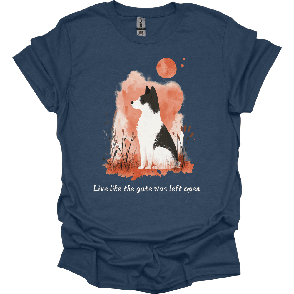 Akita Live Like The Gate Was Left Open T Shirt Gift For Dog Lover