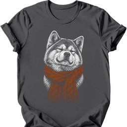 Akita Winter Dog T Shirt Gift For Dog Lover
