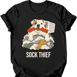 American Bulldog Sock Thief T Shirt Gift For Dog Lover