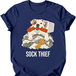 American Bulldog Sock Thief T Shirt Gift For Dog Lover