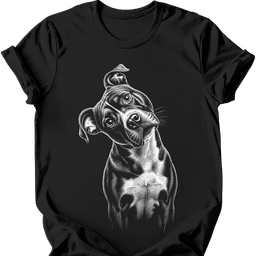 American Staffordshire Terrier Tilted Dog T Shirt Gift For Dog Lover