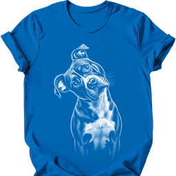 American Staffordshire Terrier Tilted Dog T Shirt Gift For Dog Lover