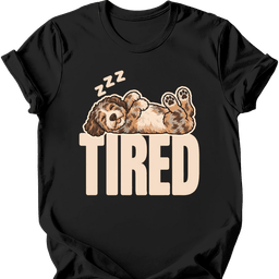 Aussiedoodle Tired Dog T Shirt Gift For Dog Lover