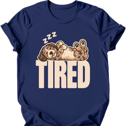 Aussiedoodle Tired Dog T Shirt Gift For Dog Lover