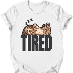 Aussiedoodle Tired Dog T Shirt Gift For Dog Lover