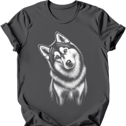 Alaskan Malamute Tilted Dog T Shirt Gift For Dog Lover
