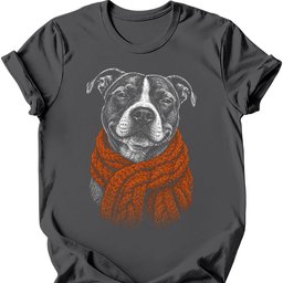 American Staffordshire Terrier Winter Dog T Shirt Gift For Dog Lover