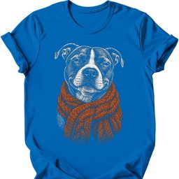 American Staffordshire Terrier Winter Dog T Shirt Gift For Dog Lover