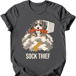 Aussiedoodle Sock Thief T Shirt Gift For Dog Lover