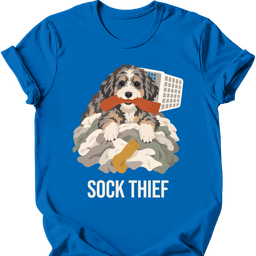 Aussiedoodle Sock Thief T Shirt Gift For Dog Lover