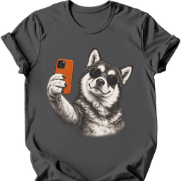 Alaskan Malamute Selfie Dog T Shirt Gift For Dog Lover