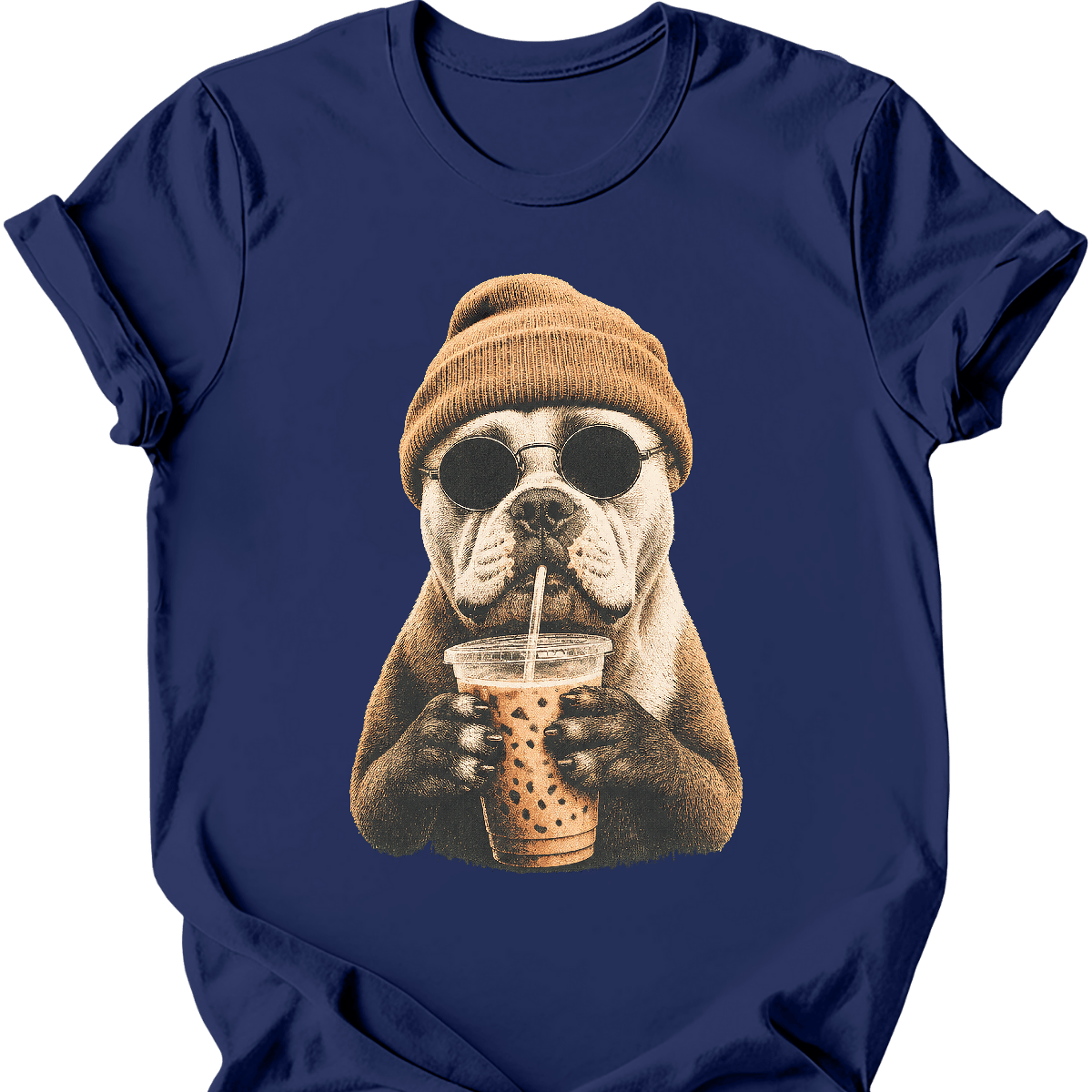 American Bulldog Hipster Dog T Shirt Gift For Dog Lover