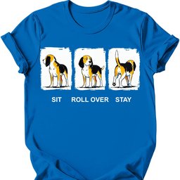Beagle Sit Roll Over Stay T Shirt Gift For Dog Lover