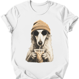 Borzoi Hipster Dog T Shirt Gift For Dog Lover