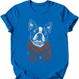 Boston Terrier Winter Dog T Shirt Gift For Dog Lover