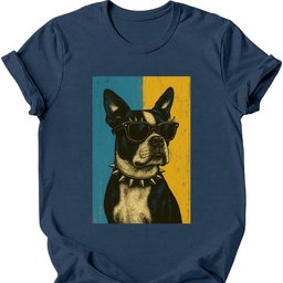 Boston Terrier Punk Dog T Shirt Gift For Dog Lover
