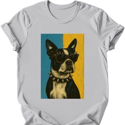 Boston Terrier Punk Dog T Shirt Gift For Dog Lover