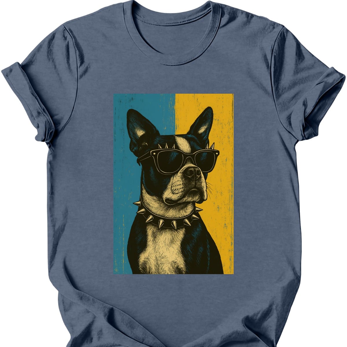 Boston Terrier Punk Dog T Shirt Gift For Dog Lover