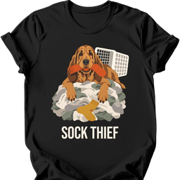 Bloodhound Sock Thief T Shirt Gift For Dog Lover