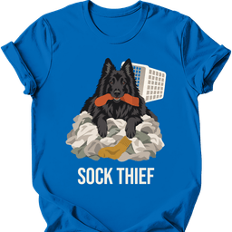 Belgian Sheepdog Sock Thief T Shirt Gift For Dog Lover