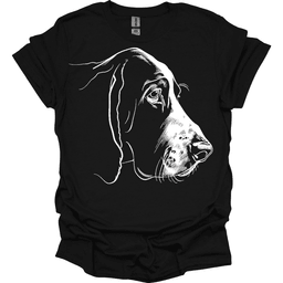 Basset Hound Line Art T Shirt Gift For Dog Lover