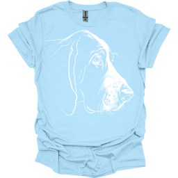 Basset Hound Line Art T Shirt Gift For Dog Lover